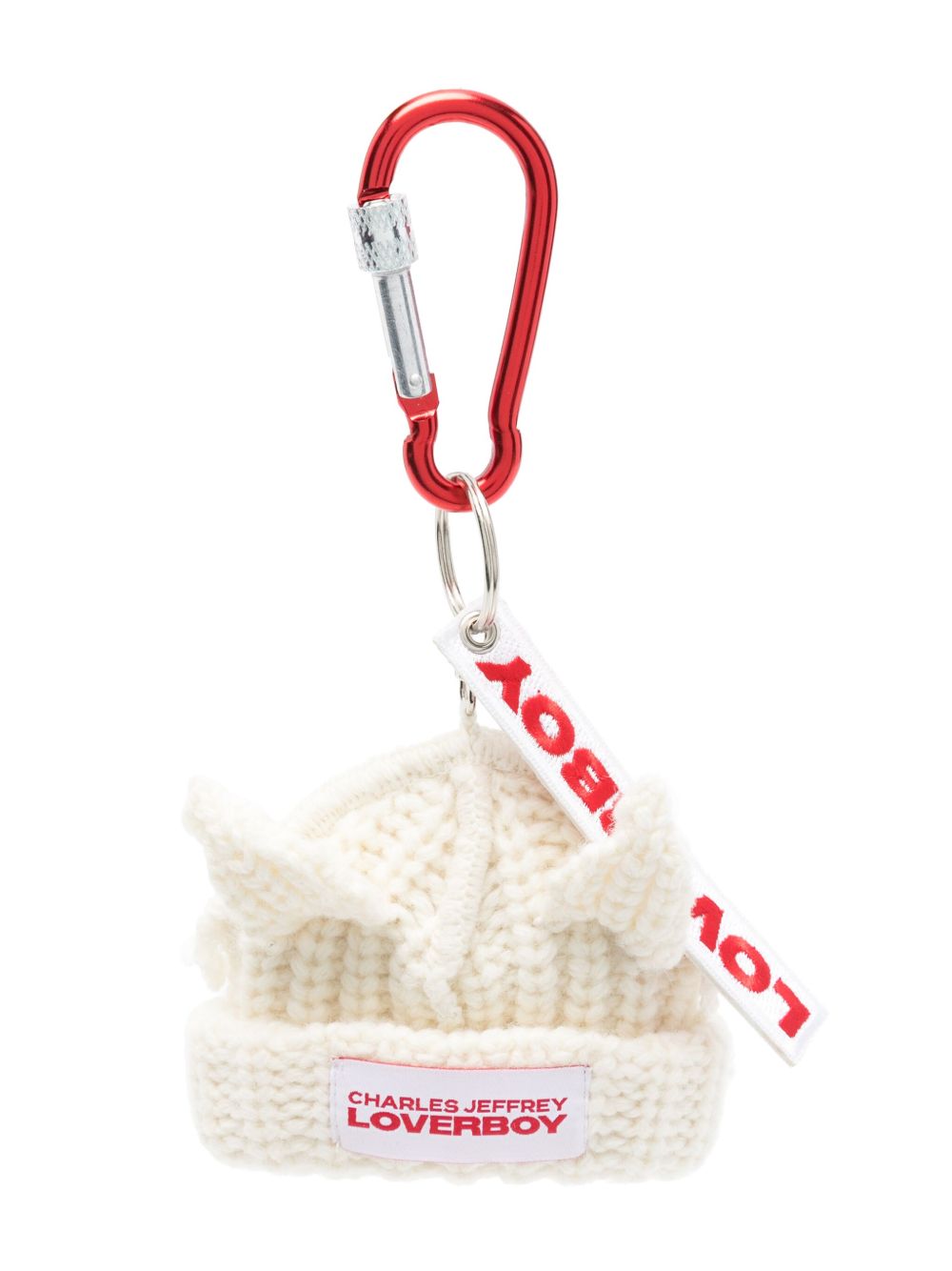 Charles Jeffrey Loverboy Chunky Ears Beanie 钥匙扣 - 白色
