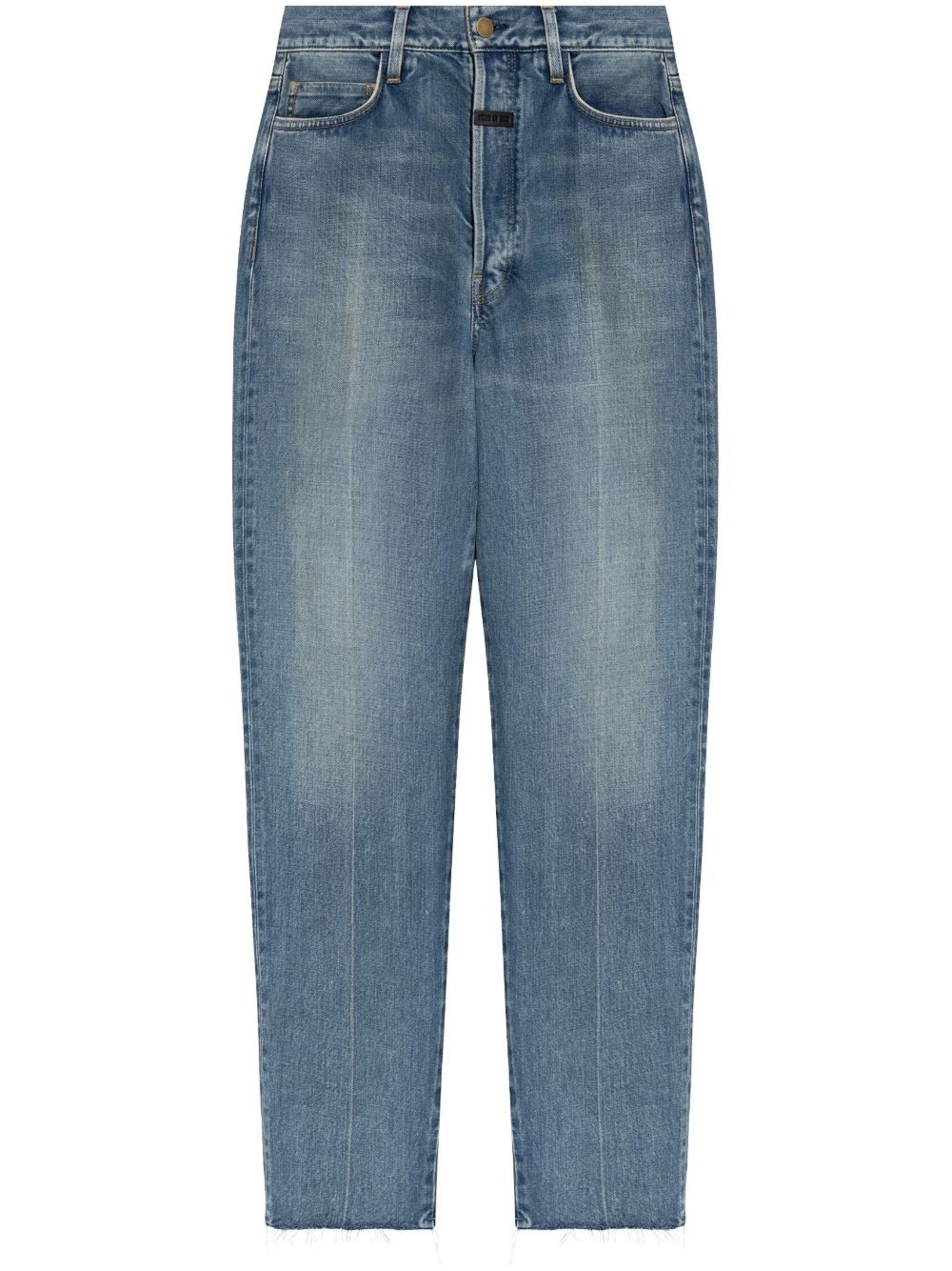 Fear Of God logo直筒牛仔裤 - 蓝色
