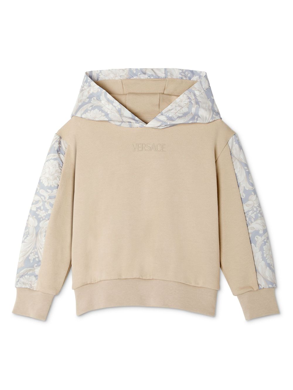 Versace Kids Barocco 拼接连帽衫 - 中性色