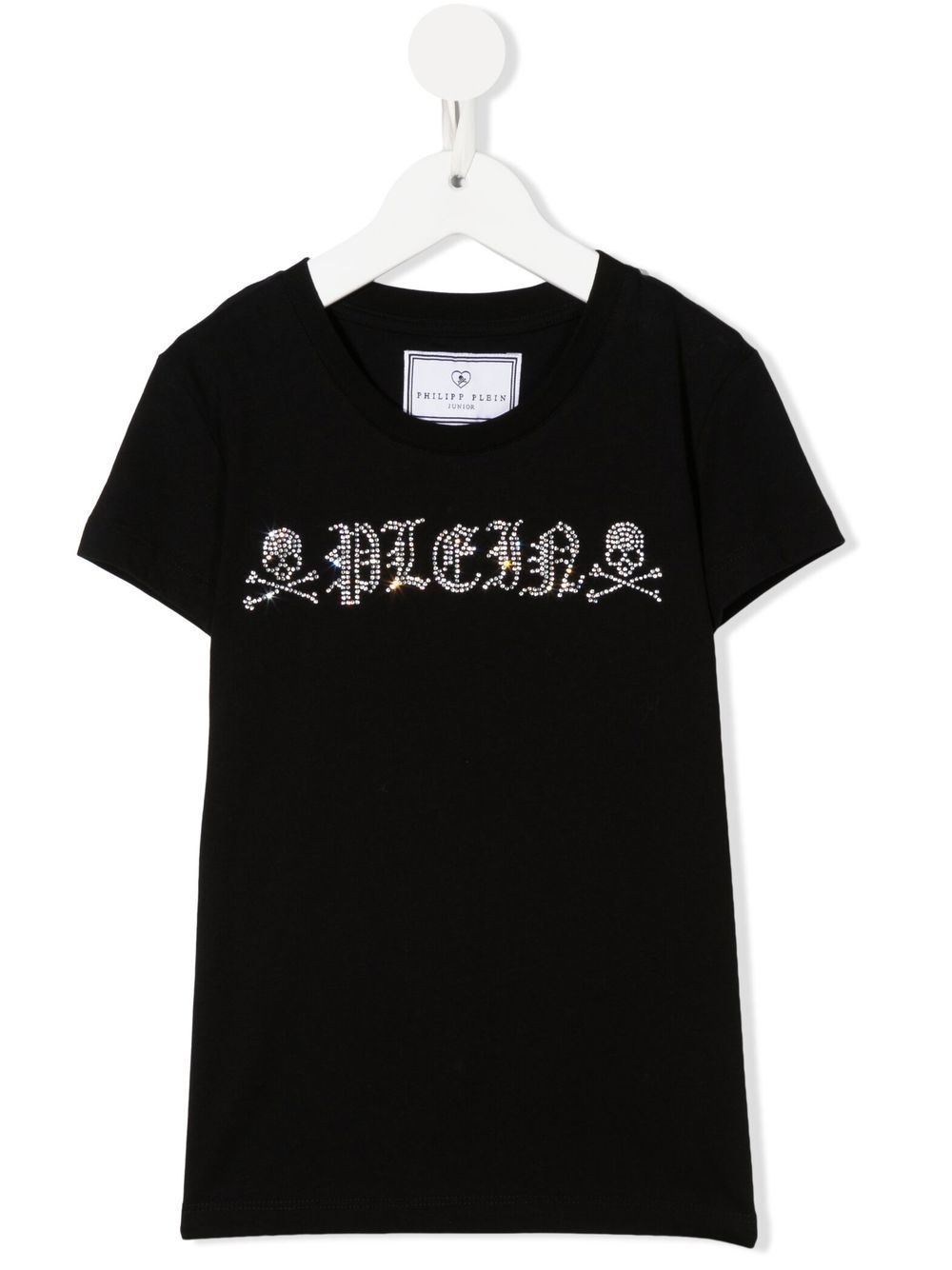 Philipp Plein Junior 宝石logo短袖T恤 - 黑色