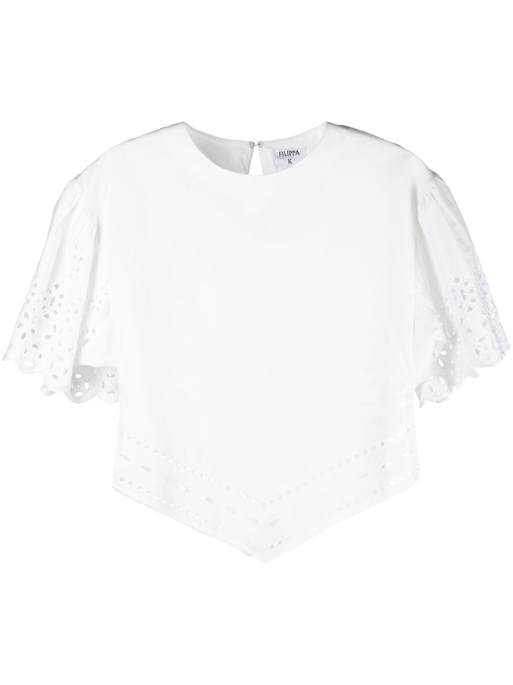 Filippa K 刺绣短袖罩衫 - 白色