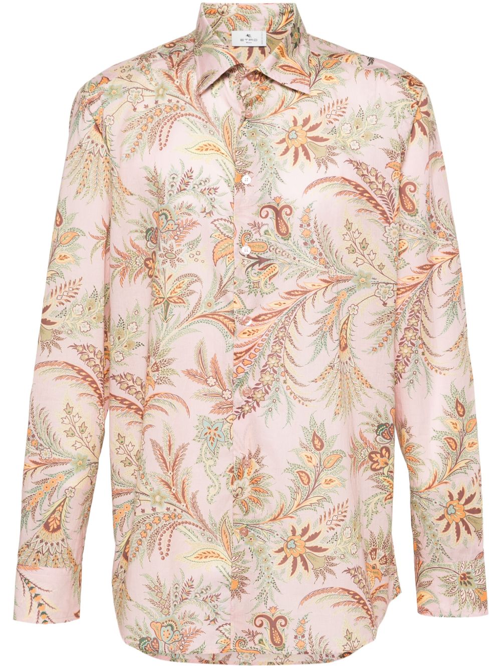 ETRO 花卉印花棉衬衫 - 粉色
