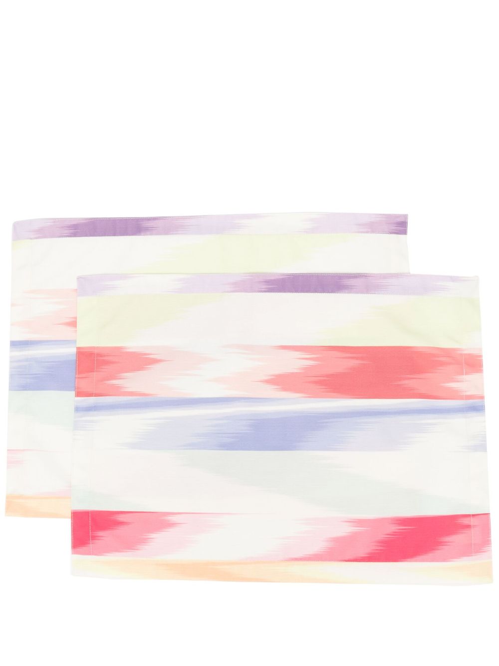 Missoni Home Z字形图案印花餐垫 - 绿色