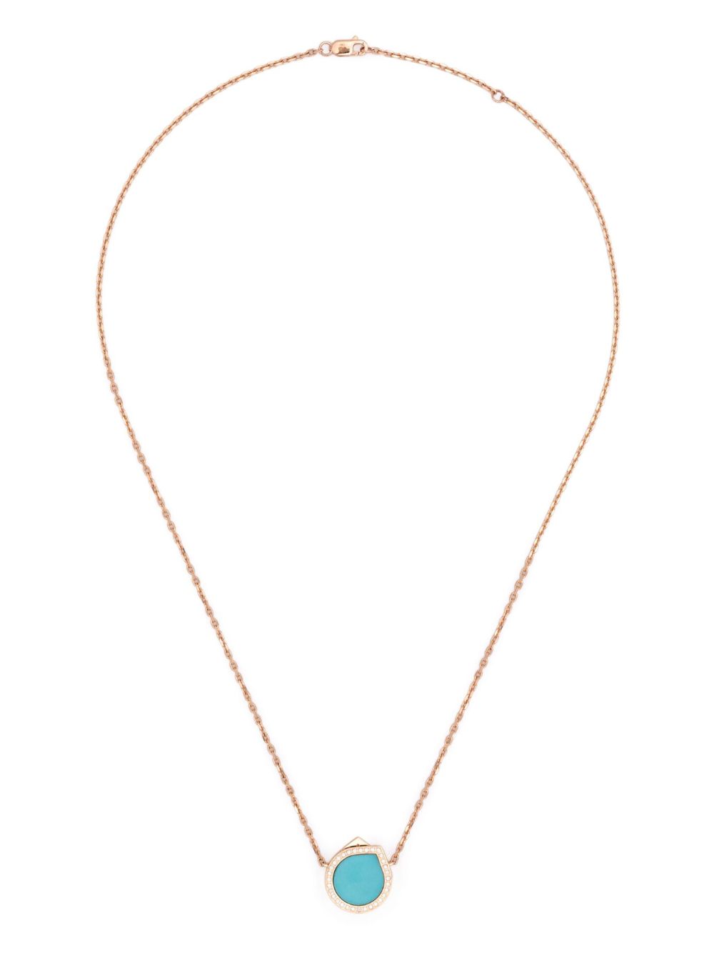 Repossi 18K玫瑰金 Antifer 钻石吊饰项链 - 金色