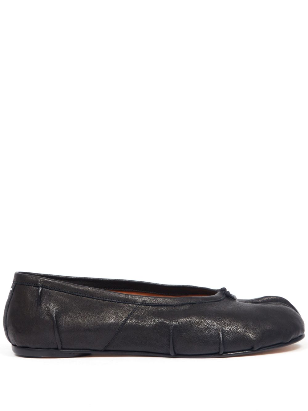 Maison Margiela Tabi New 皮质芭蕾平底鞋 - 黑色