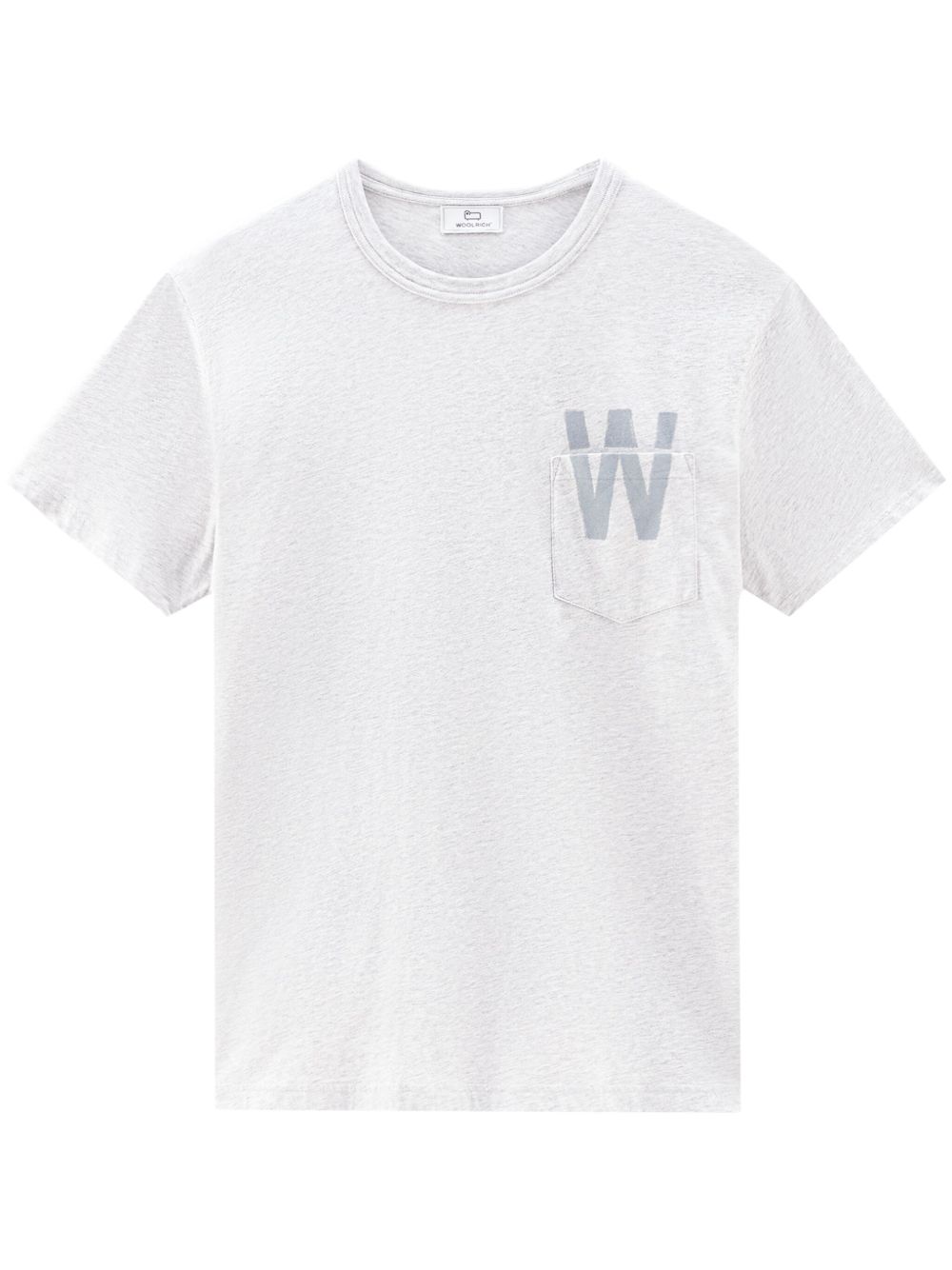 Woolrich logo印花棉T恤 - 灰色