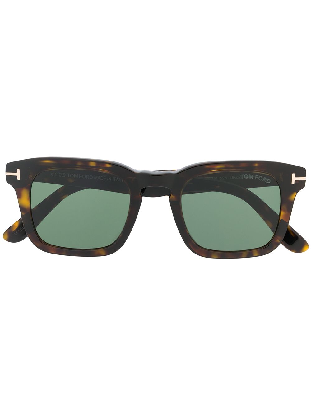 TOM FORD Eyewear Dax 方框太阳眼镜 - 褐色