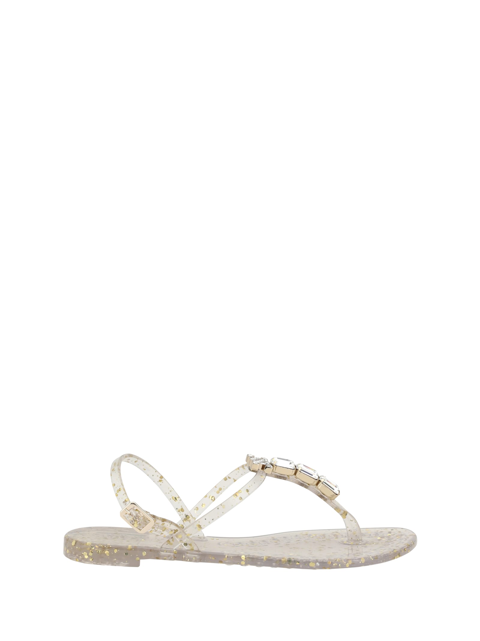 Casadei Swarovski Jelly Sandals