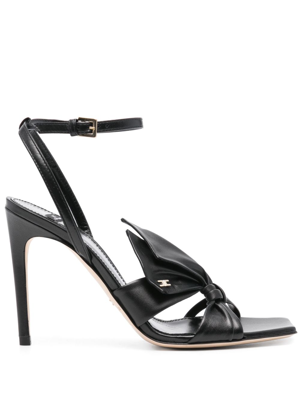 Elisabetta Franchi 蝴蝶结缀饰高跟凉鞋（10厘米） - 黑色