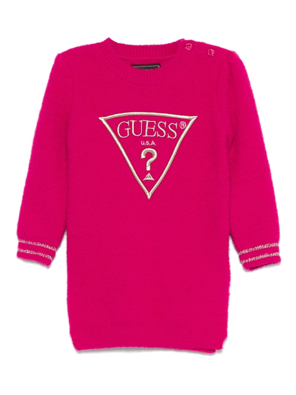 guess kids 拉绒连衣裙套装 - 粉色