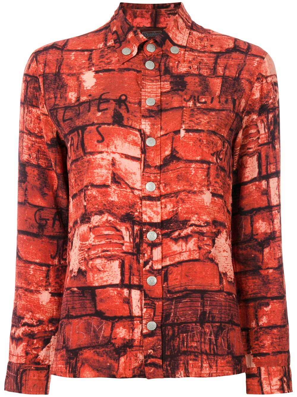 Jean Paul Gaultier Pre-Owned 古着砖块印花衬衫 - 彩色