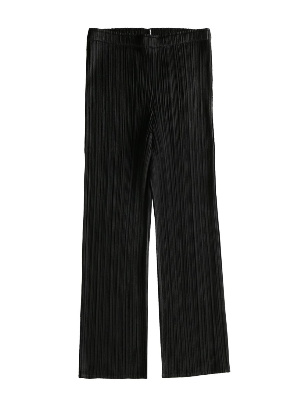 Pleats Please Issey Miyake pleated flared trousers - 黑色