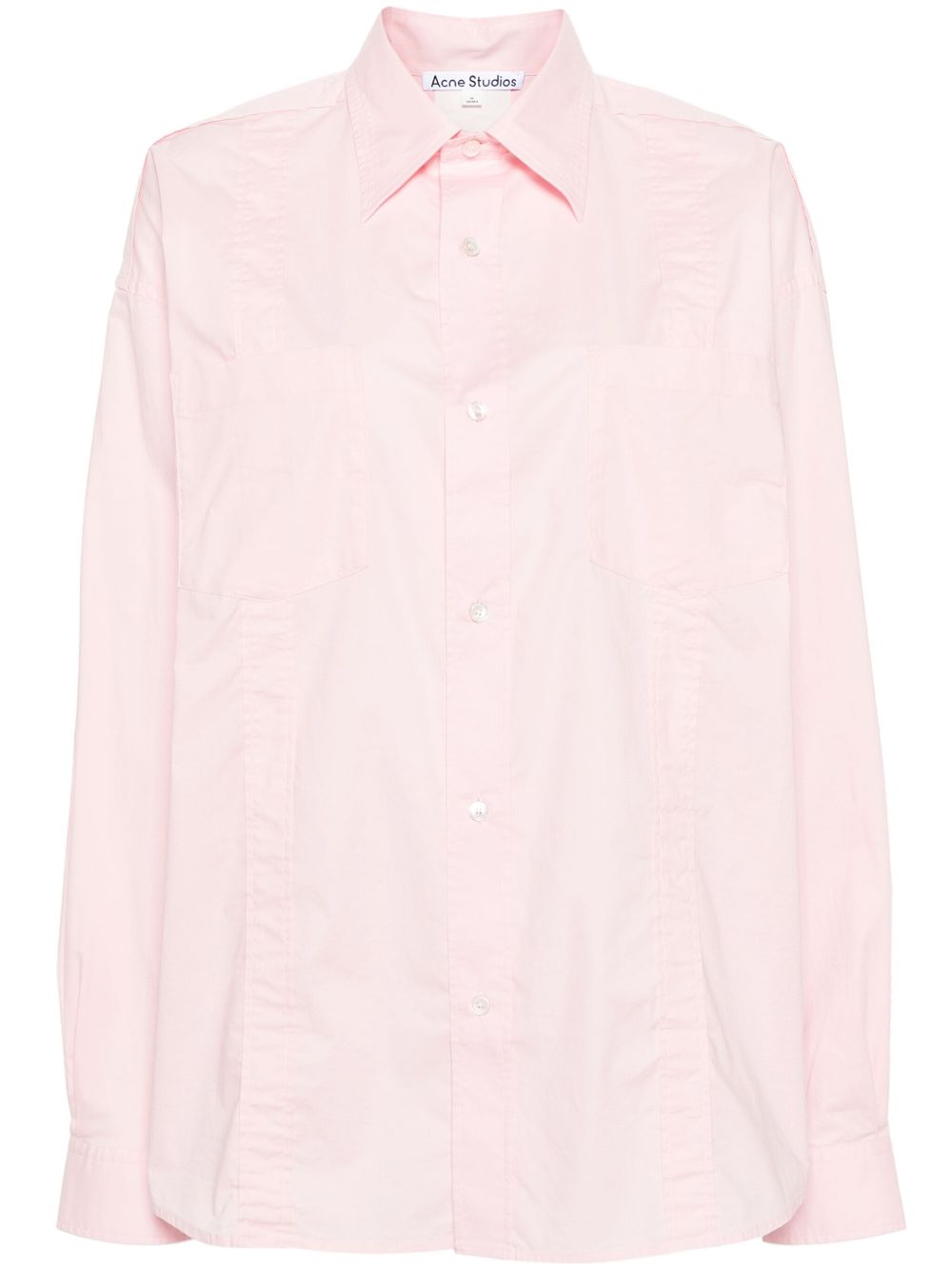 Acne Studios 饰带细节经典翻领衬衫 - 粉色