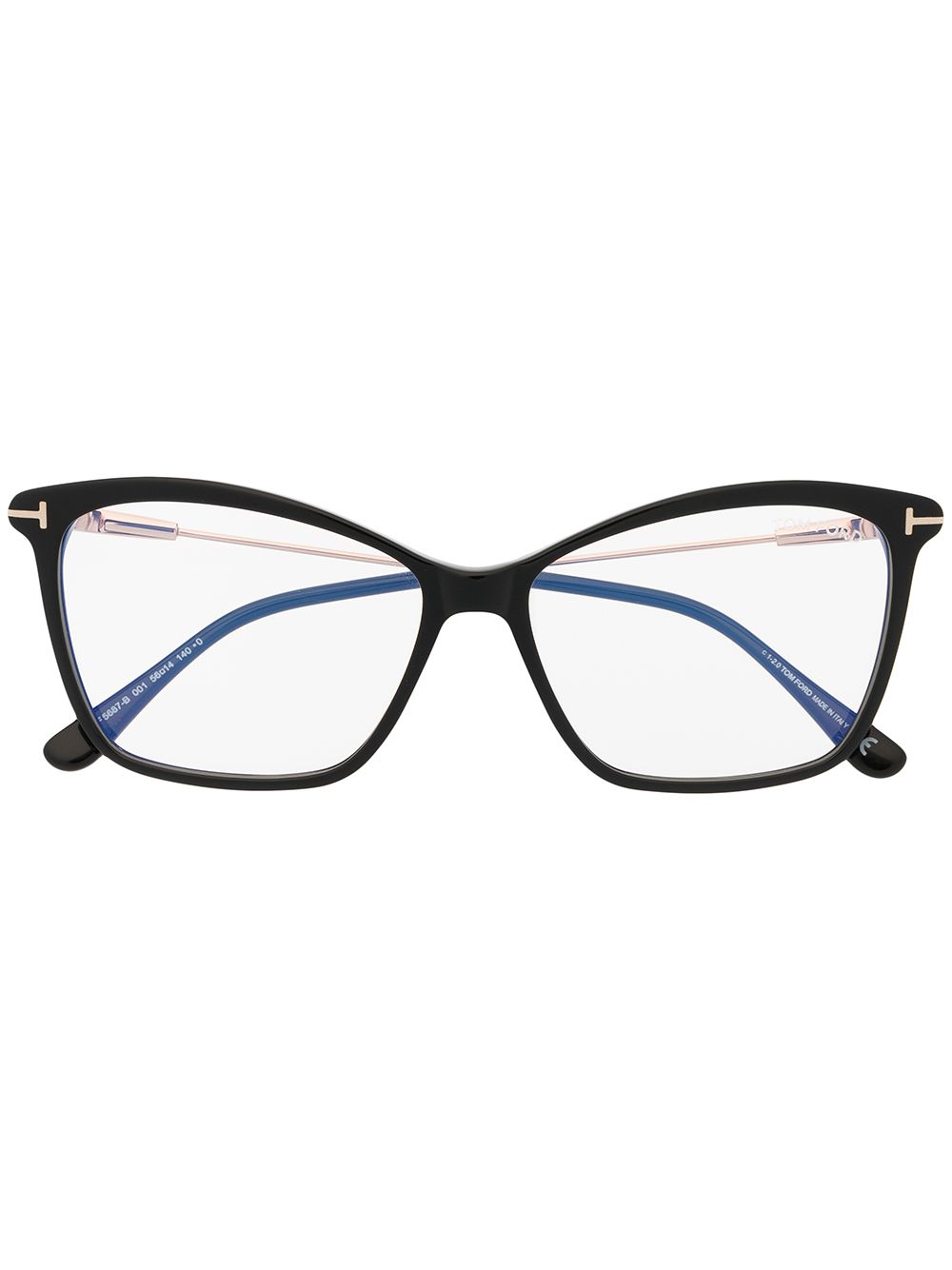 TOM FORD Eyewear 猫眼框眼镜 - 黑色