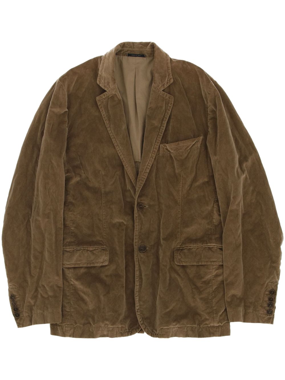 C.P. Company Pre-Owned 丝绒西装夹克（2000年代典藏款） - 褐色