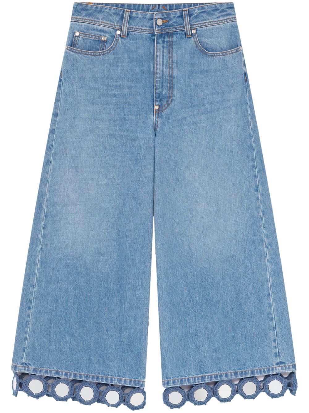 Stella McCartney Summer Mirrors 高腰牛仔裤 - 蓝色