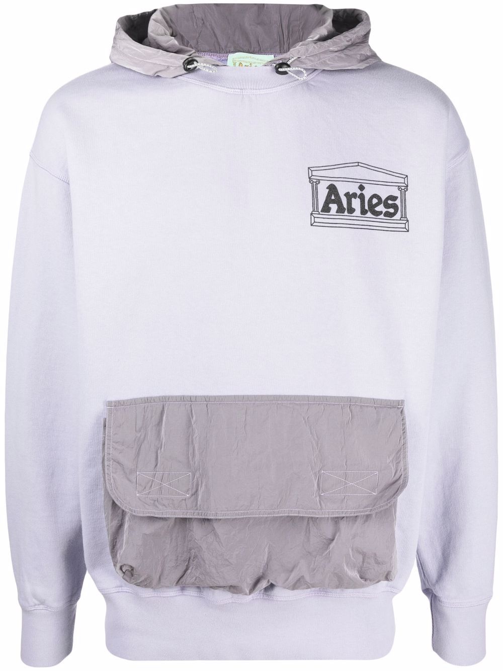 Aries 标贴连帽衫 - 紫色
