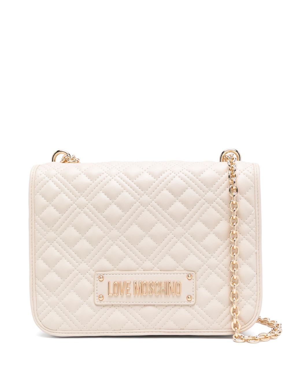 Love Moschino logo字母单肩包 - 中性色