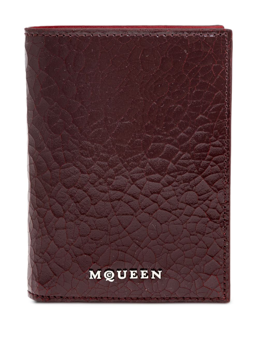 Alexander McQueen logo-lettering wallet - 红色