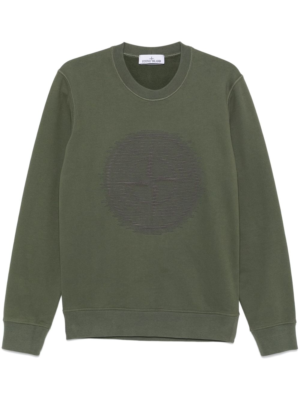 Stone Island 棉平纹针织卫衣 - 绿色