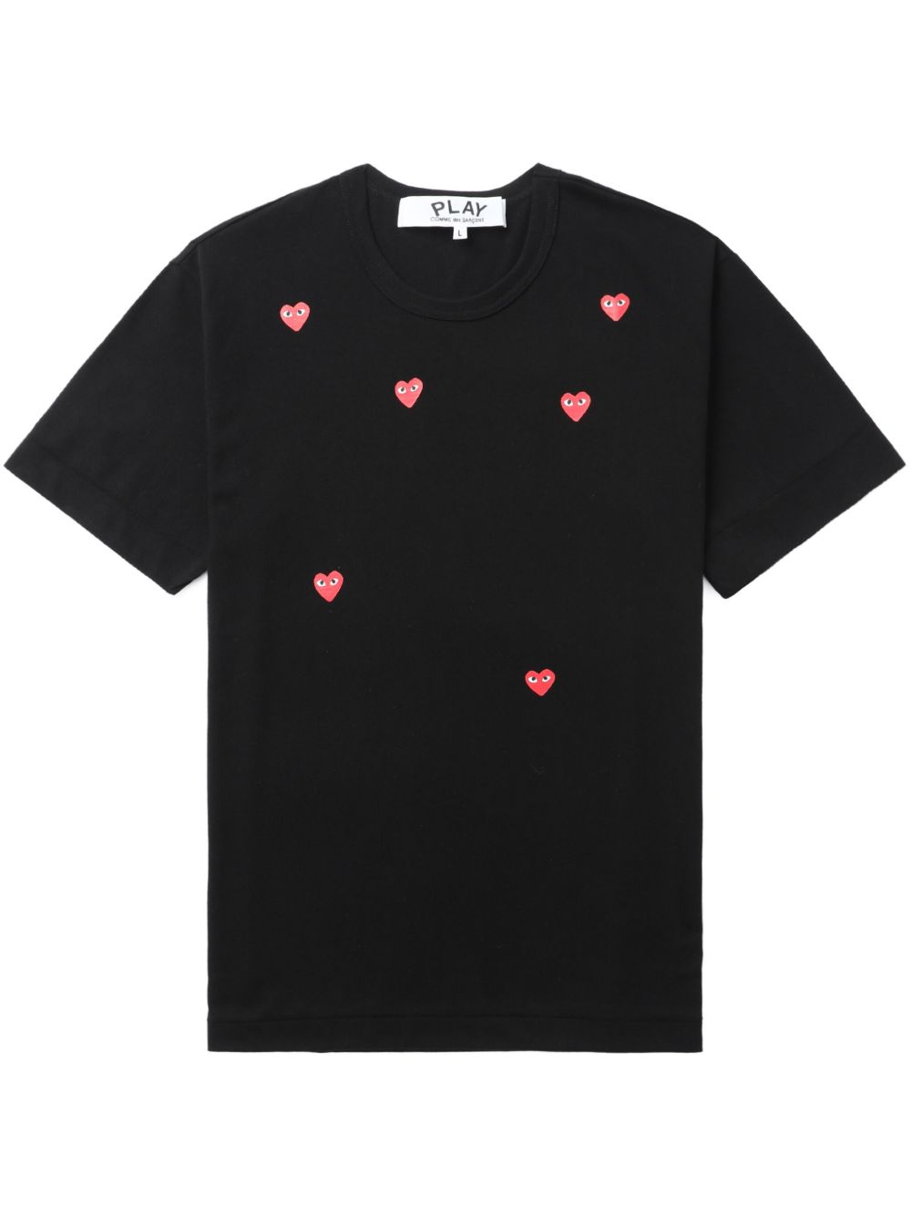 Comme Des Garçons Play Scattered Hearts 棉T恤 - 黑色