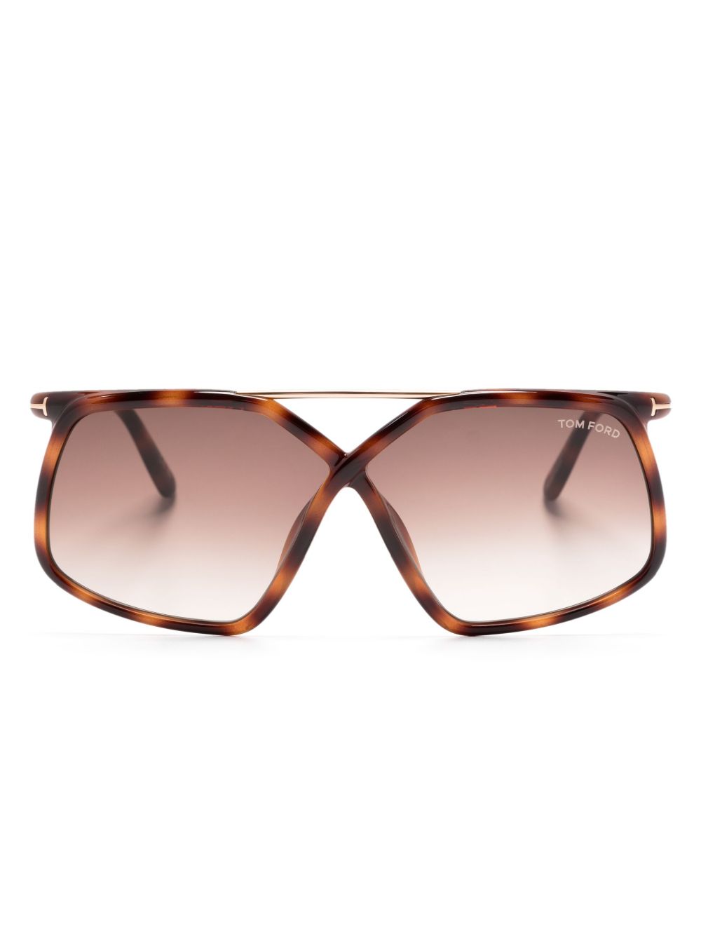 TOM FORD Eyewear Meryl oversized sunglasses - 褐色