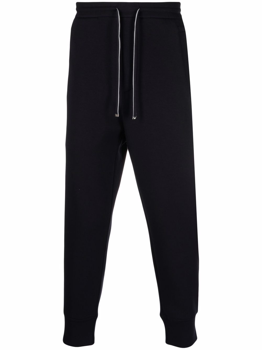 Emporio Armani 纯色锥形运动裤 - 蓝色