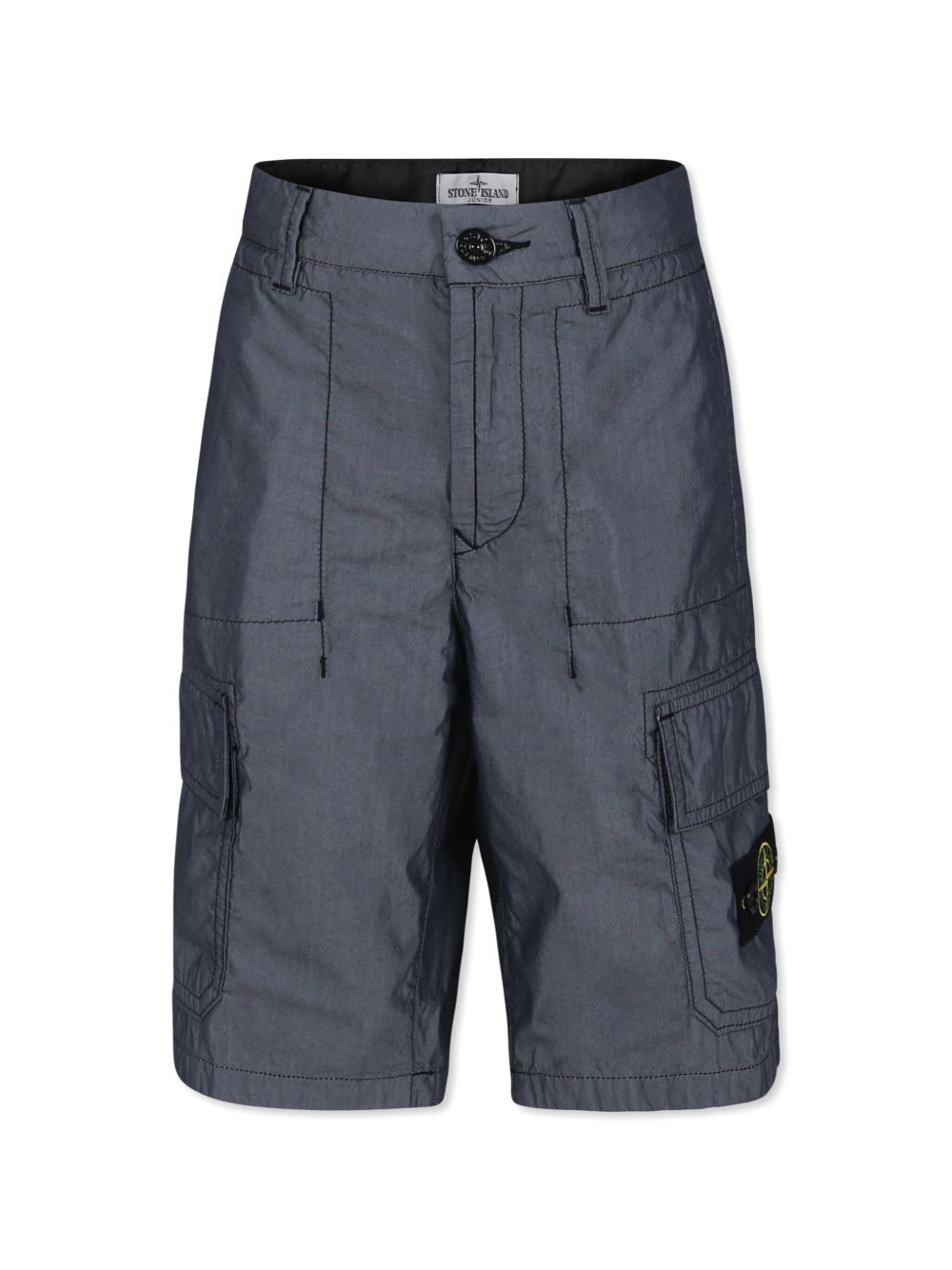 Stone Island Junior 罗盘贴花轻薄短裤 - 灰色