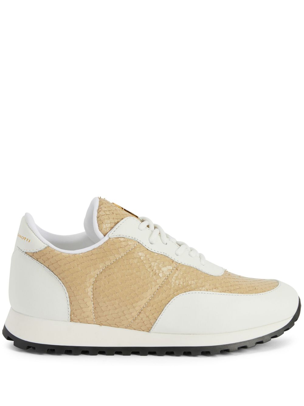 Giuseppe Zanotti Jimi 低帮皮质运动鞋 - 中性色