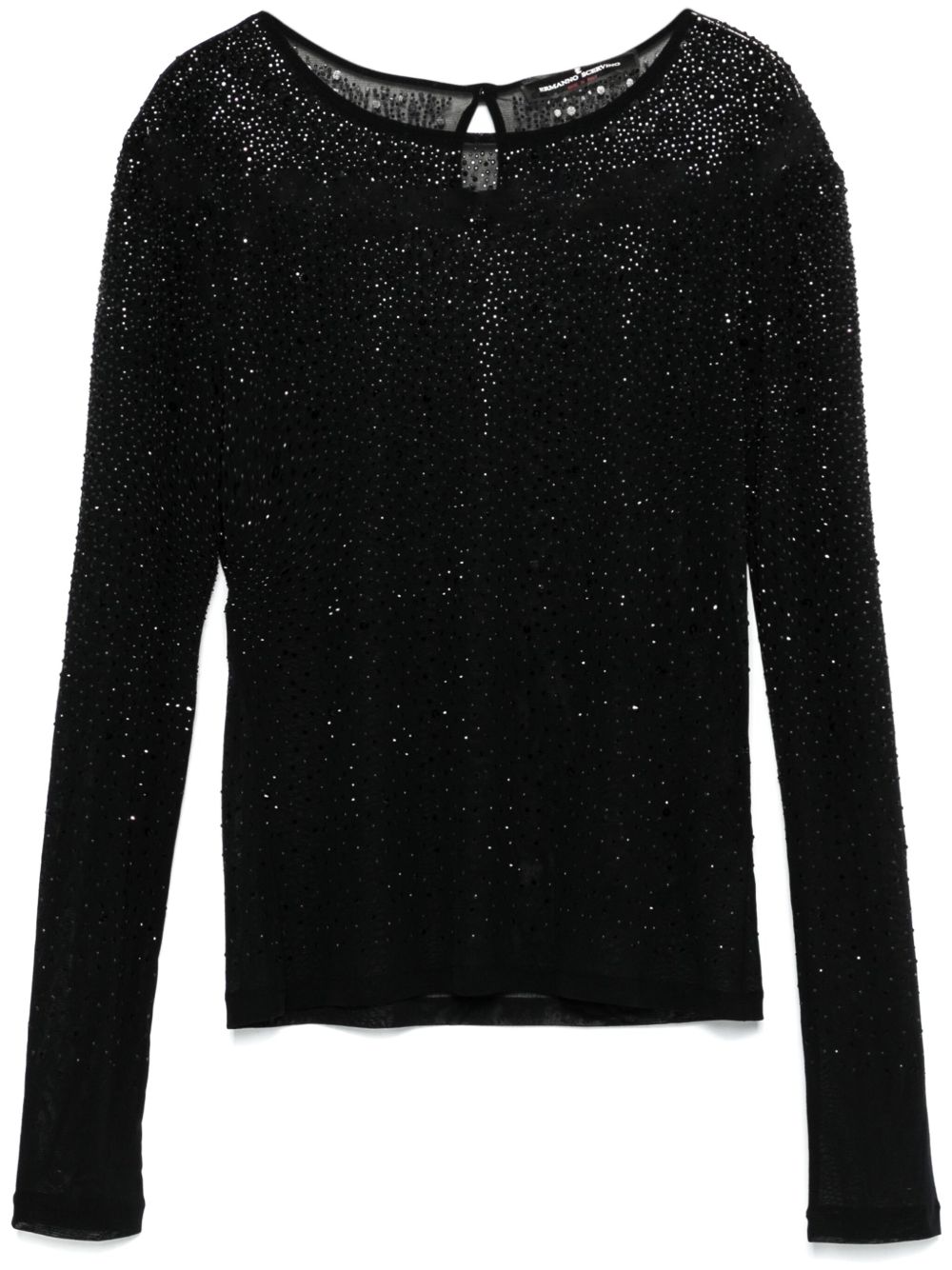 Ermanno Scervino 水钻缀饰上衣 - 黑色