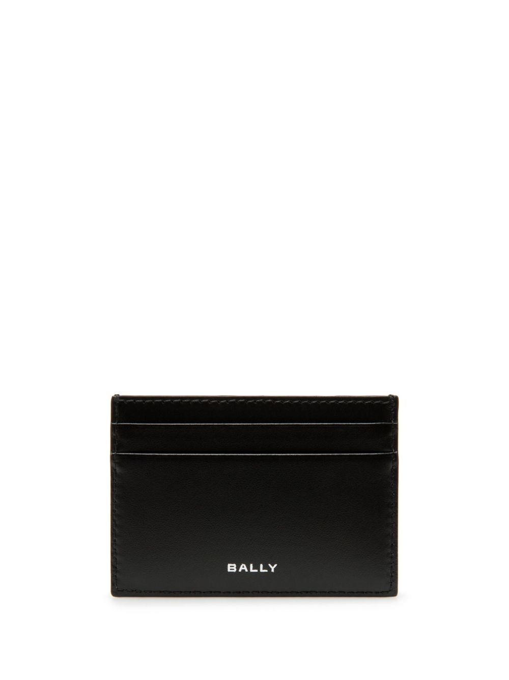 Bally logo印花皮质卡夹 - 灰色