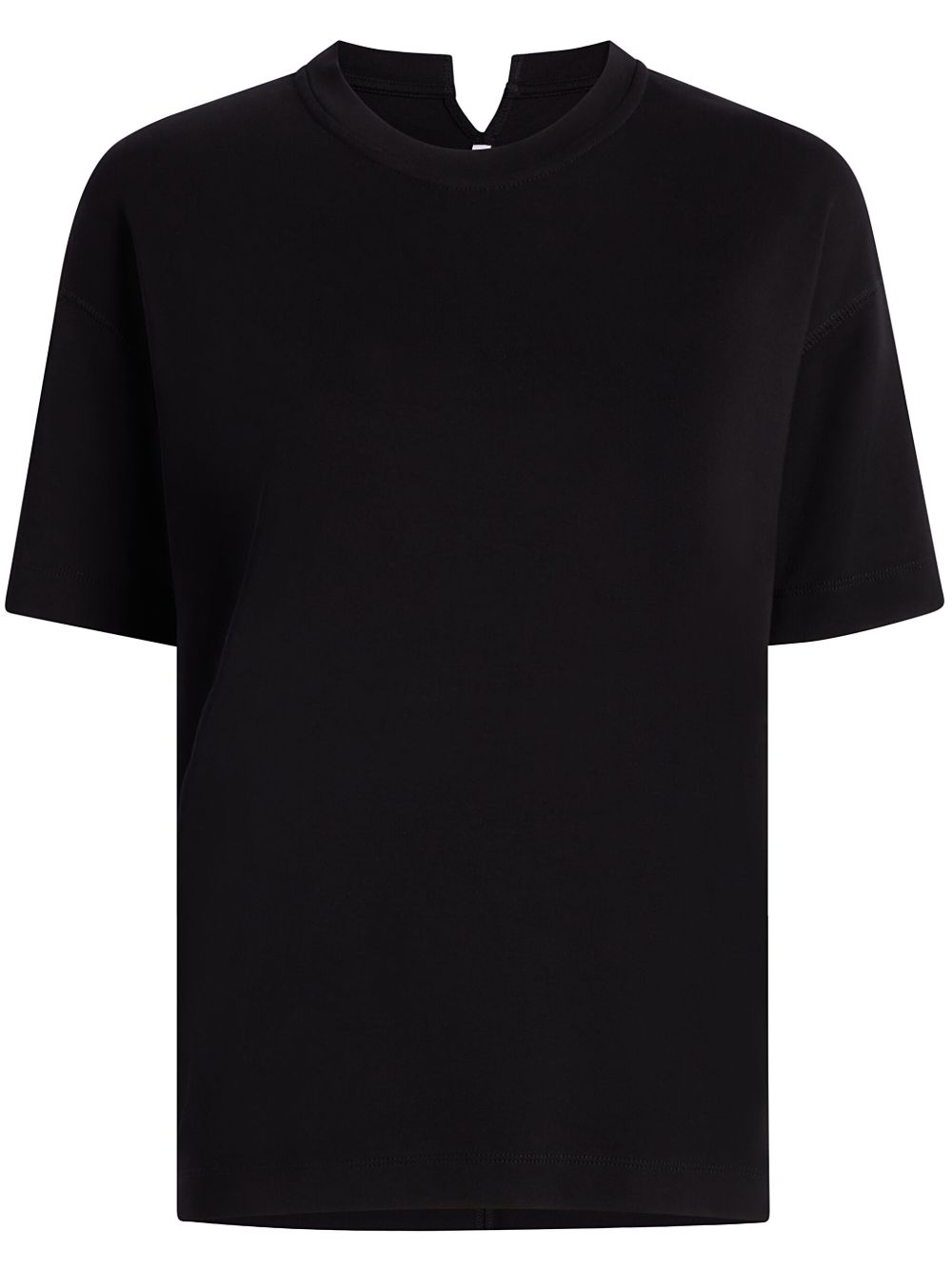 Another Tomorrow Luxe Seamed 棉T恤 - 黑色