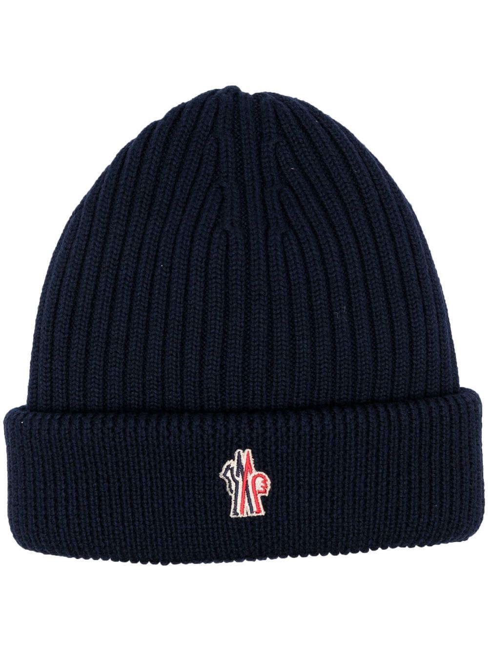 Moncler Grenoble 盟可睐·格勒诺布尔 标贴罗纹针织套头帽 - 蓝色