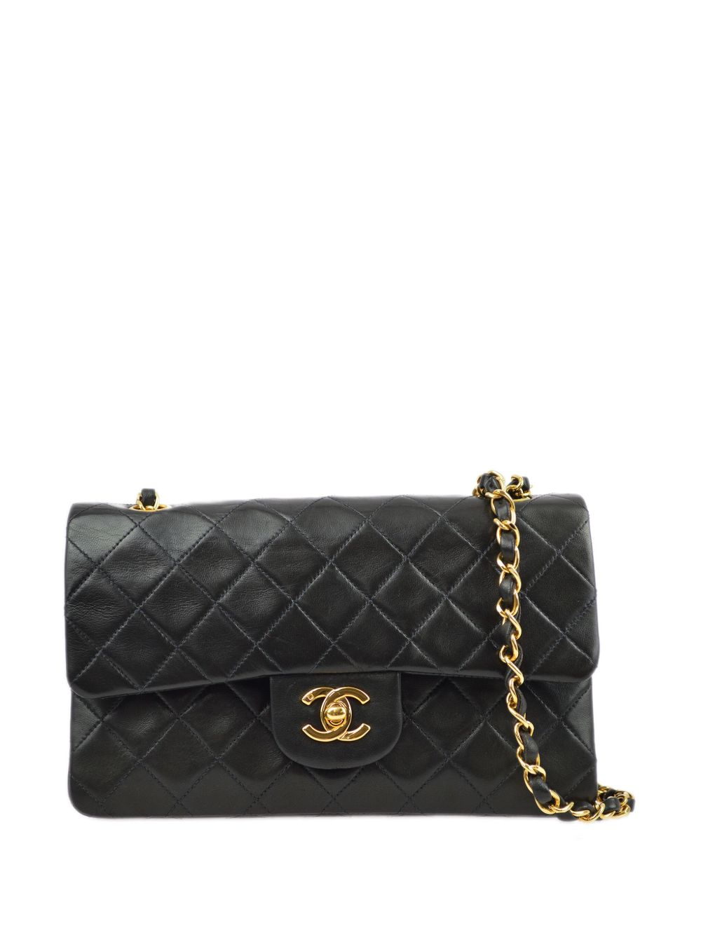 CHANEL Pre-Owned Double Flap 小号单肩包（1998年典藏款） - 黑色
