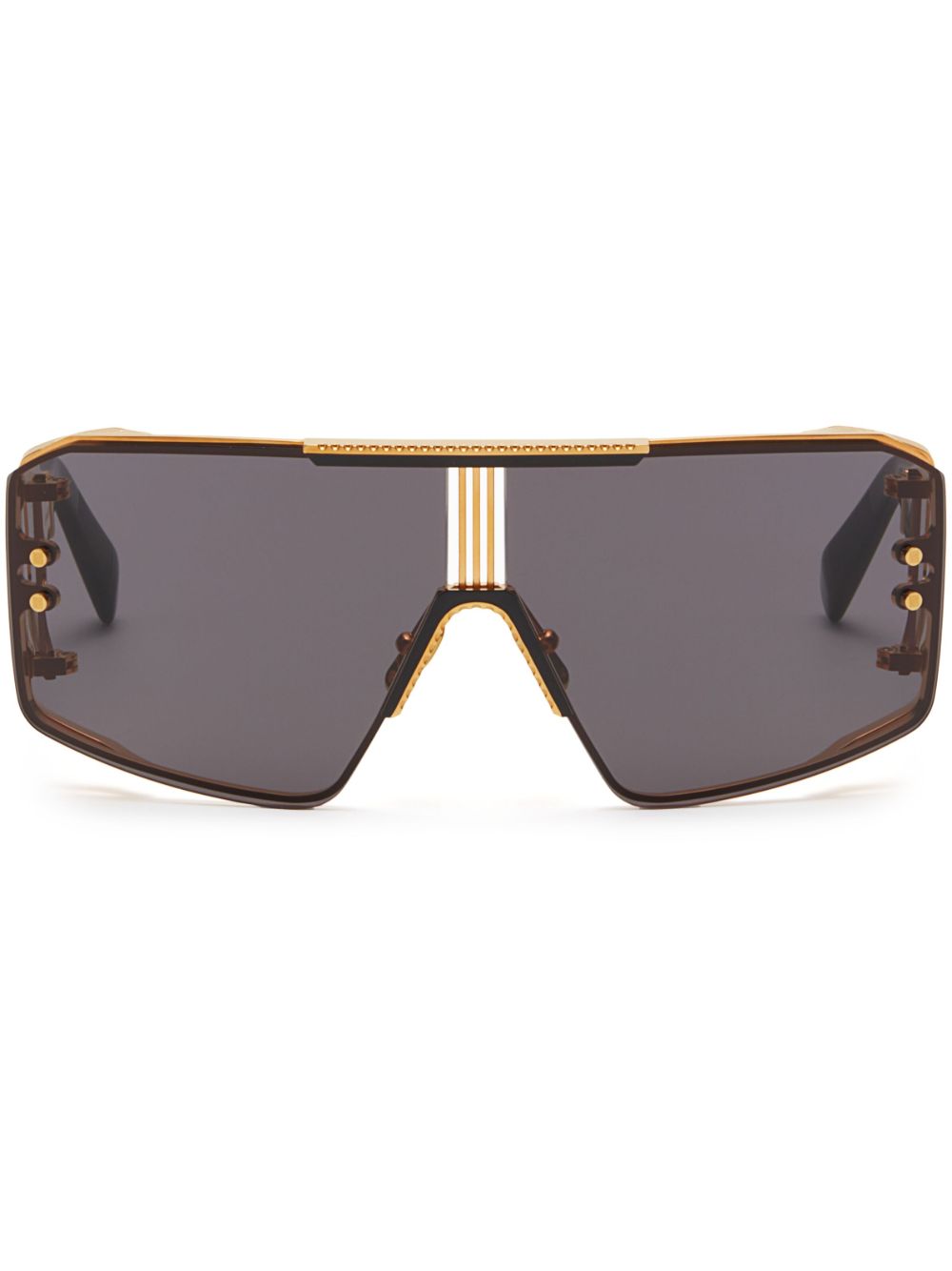 Balmain Eyewear Le Masque 有色镜片太阳眼镜 - 黑色