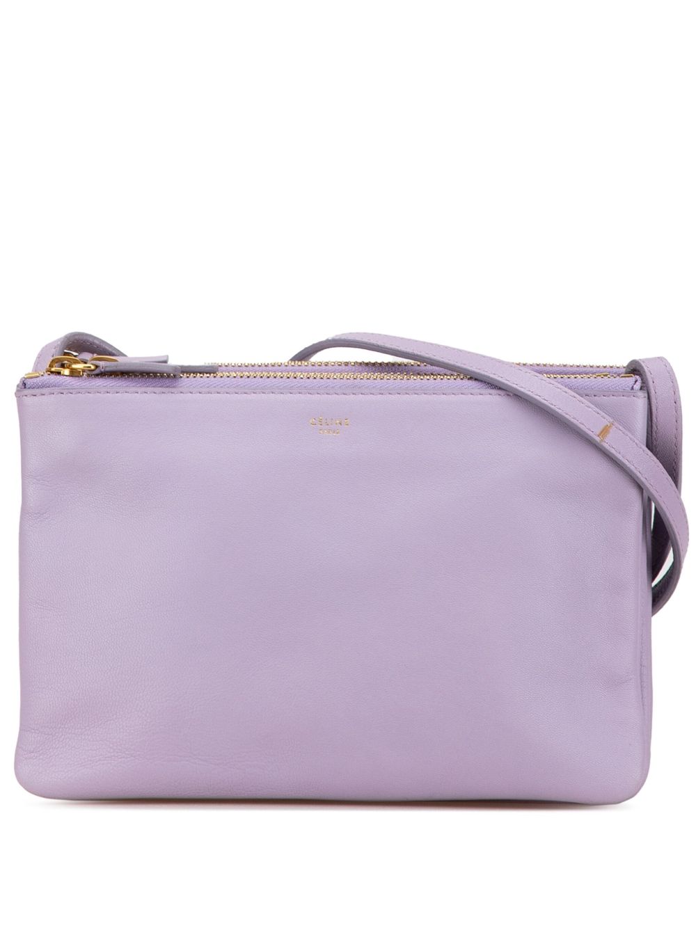 Céline Pre-Owned Trio 小号皮质斜挎包（2014年典藏款） - 紫色