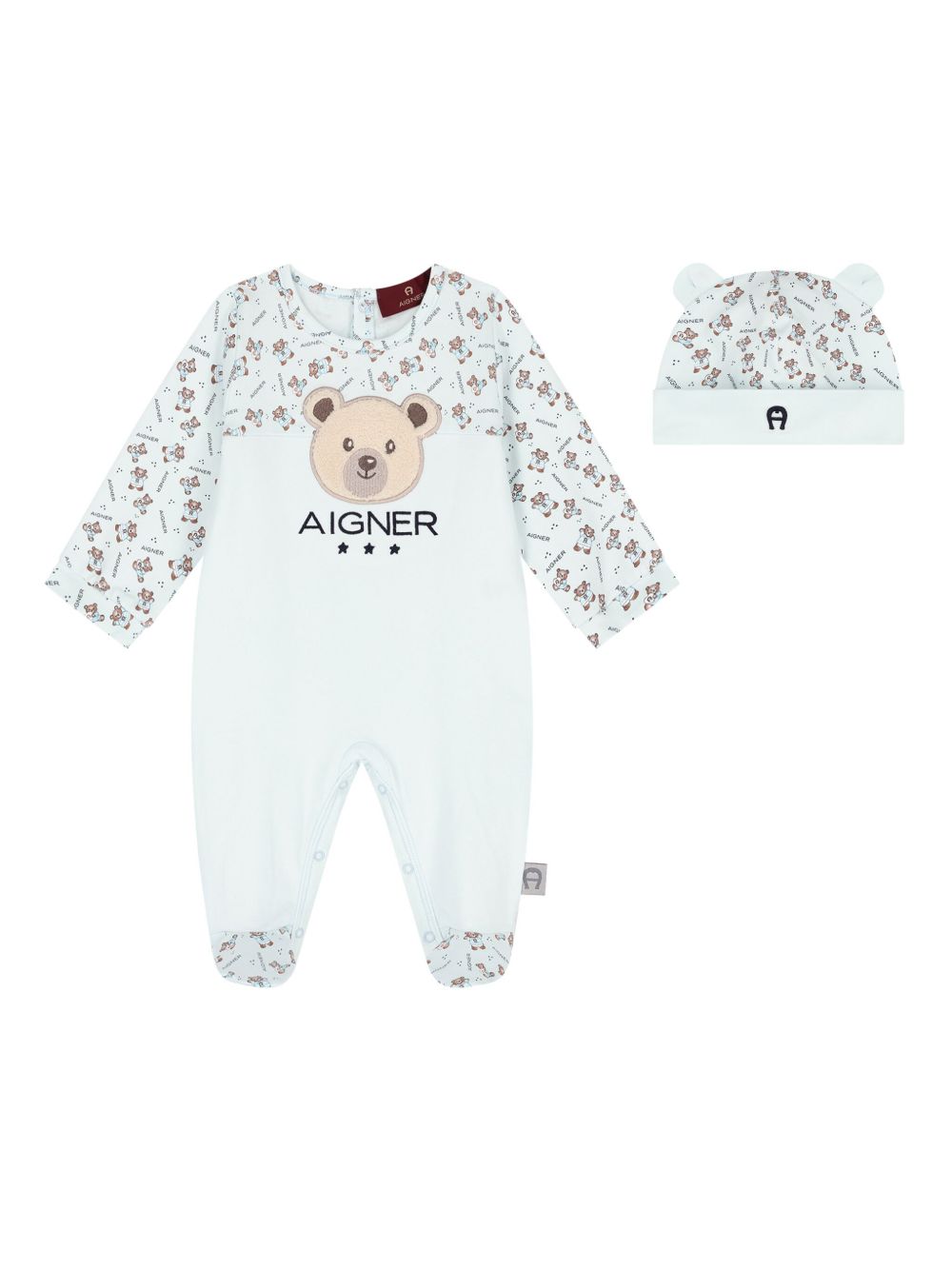 Aigner Kids Teddy Bear 连体衣套装 - 白色