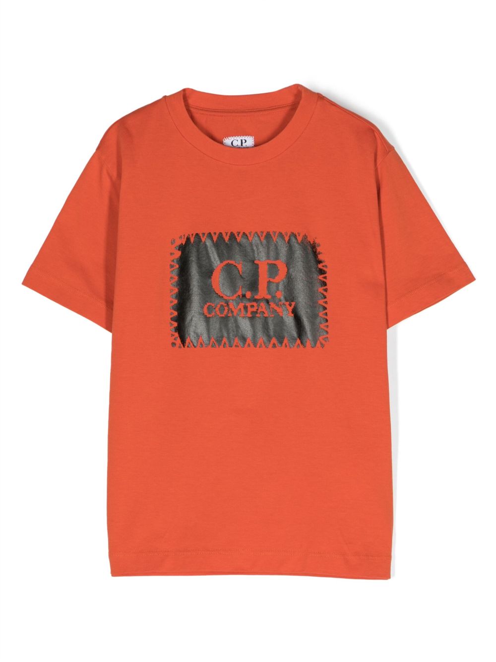 C.P. Company Kids logo印花T恤 - 橘色