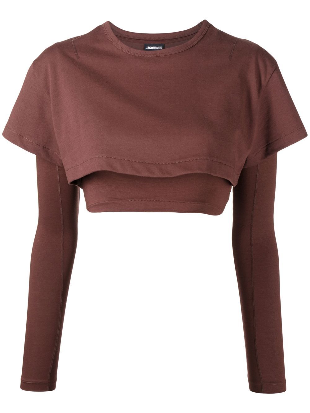 Jacquemus Le Double T-shirt 分层式上衣 - 褐色