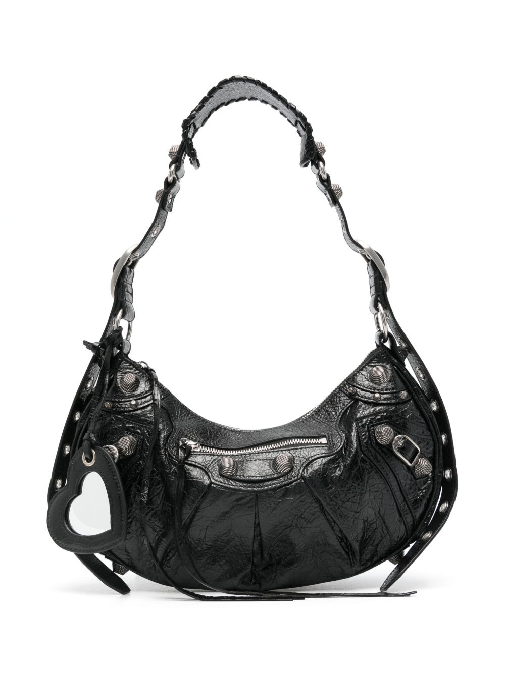 Balenciaga Le Cagole S 皮质单肩包 - 黑色