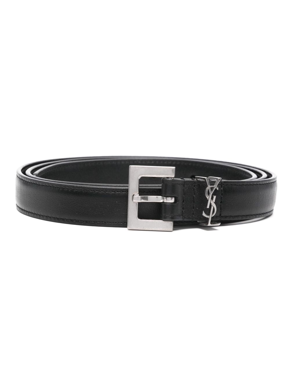 Saint Laurent Cassandre 细腰带 - 黑色