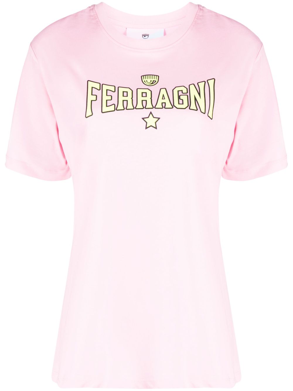 Chiara Ferragni logo棉T恤 - 粉色