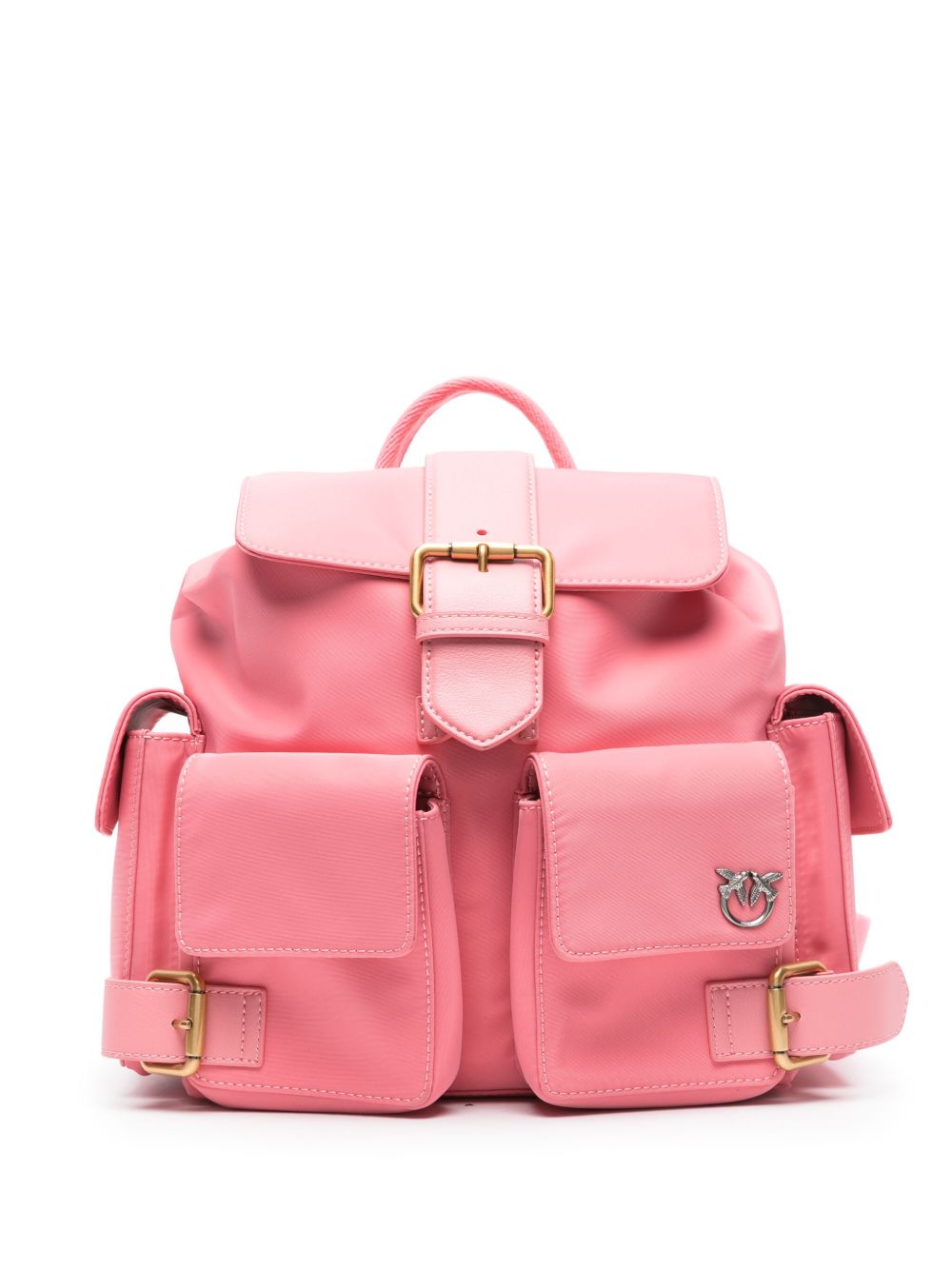 PINKO Pocket logo标牌双肩包 - 粉色