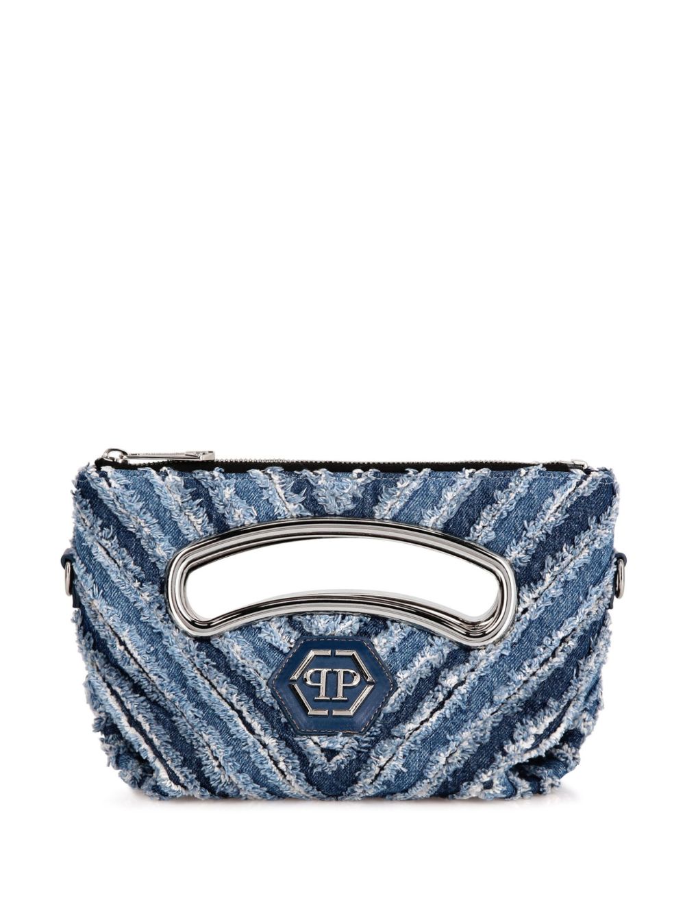 Philipp Plein Denim 小号托特包 - 蓝色