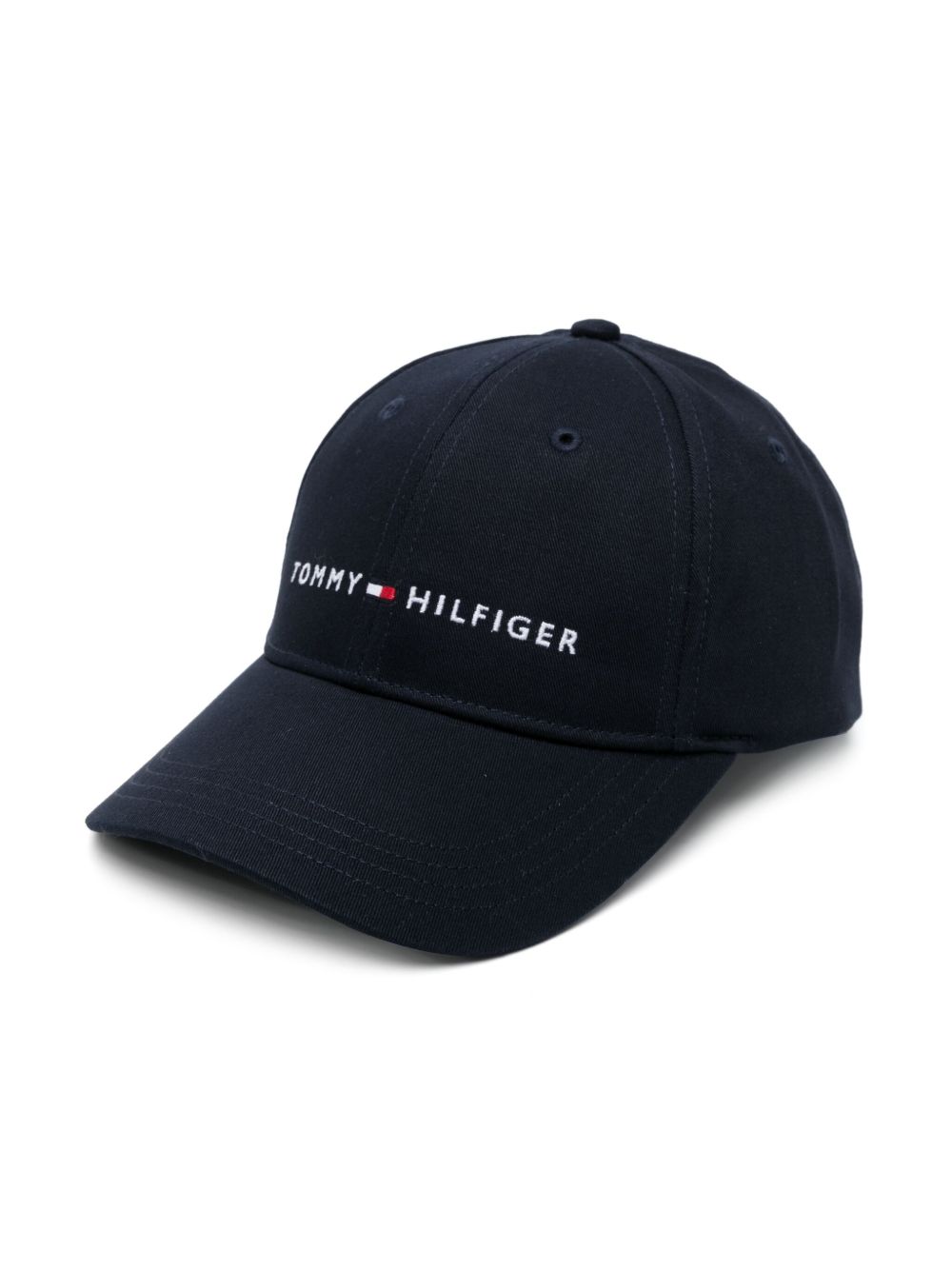 Tommy Hilfiger Junior logo刺绣棒球帽 - 蓝色