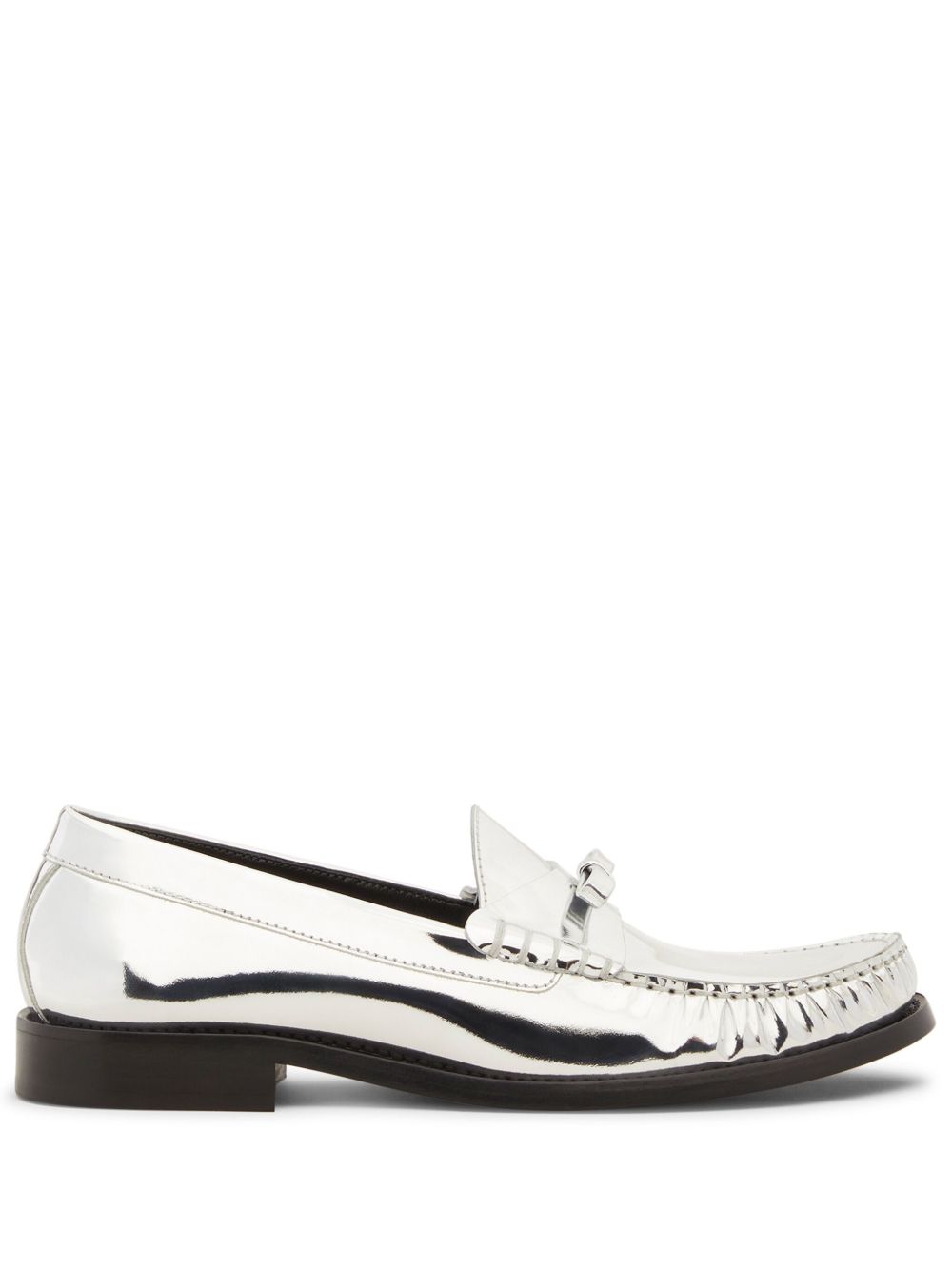 Stuart Weitzman Lottie Bow 乐福鞋 - 银色