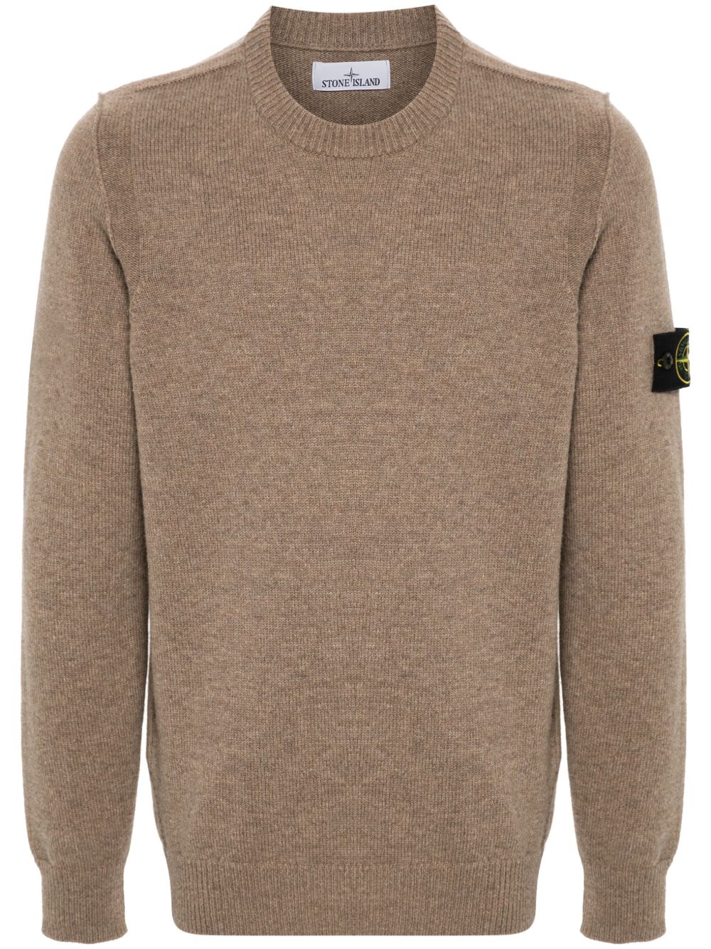 Stone Island 罗盘徽章密织毛衣 - 褐色