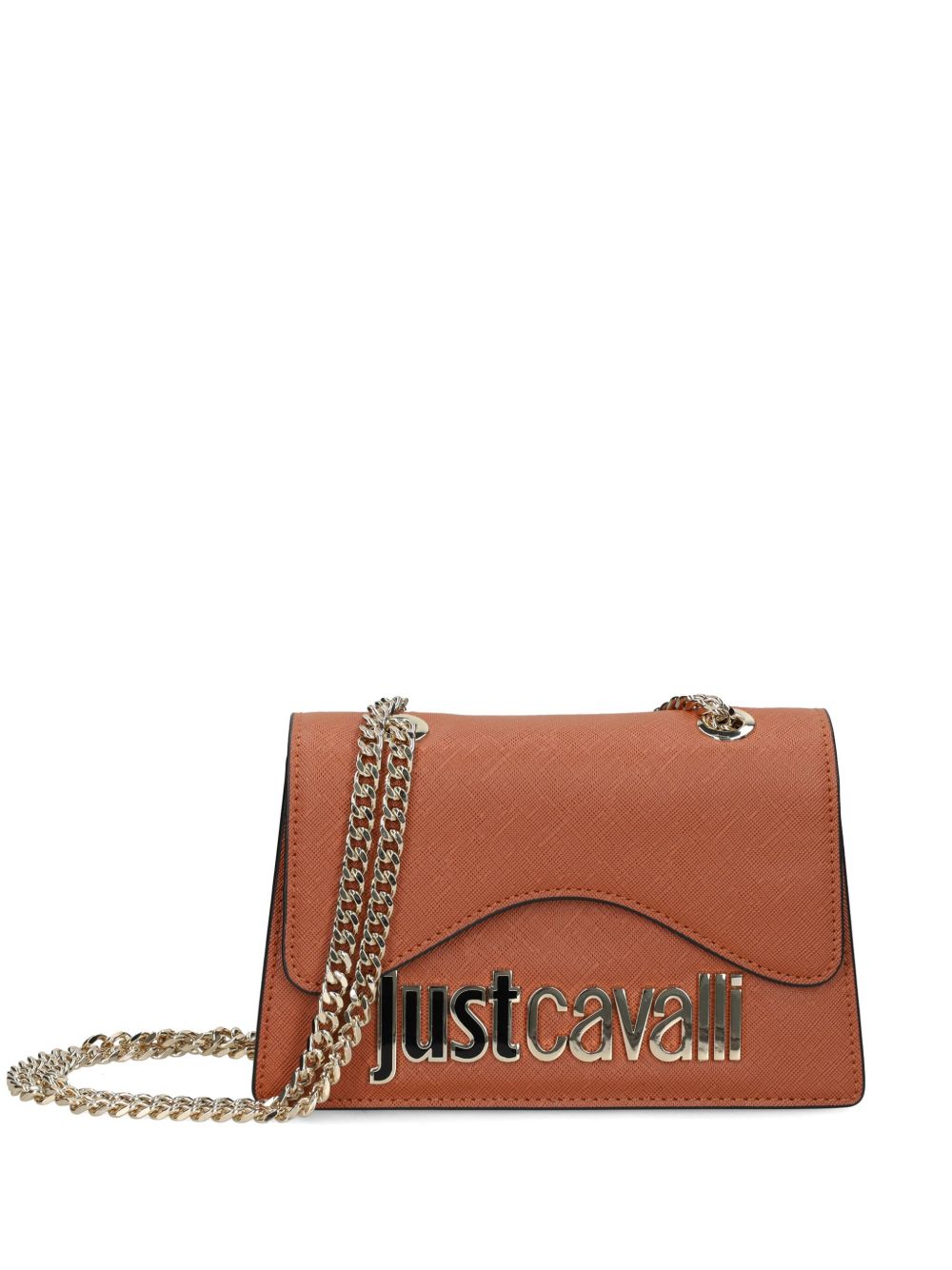 Just Cavalli logo斜挎包 - 褐色