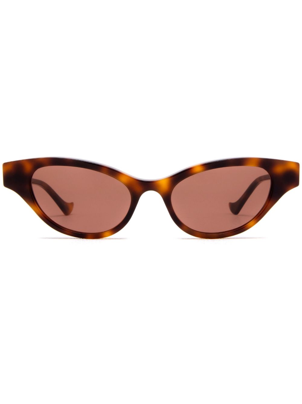 Gucci Eyewear 猫眼框太阳眼镜 - 褐色