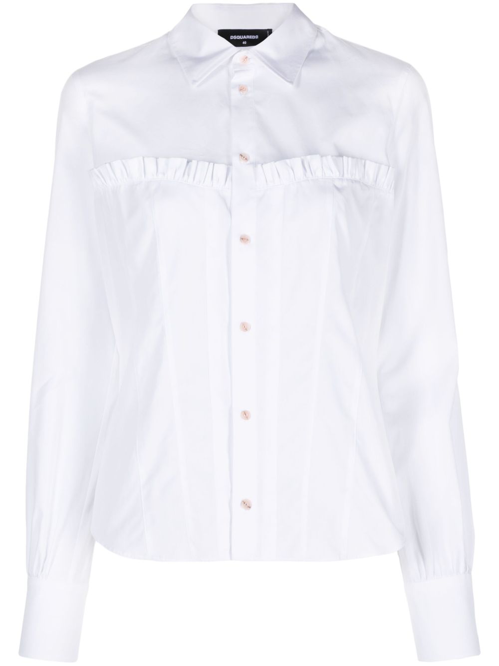 DSQUARED2 Corset 棉衬衫 - 白色